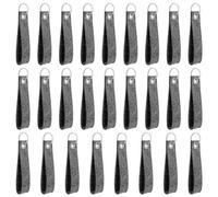 26 Pcs Felt Key Chains, Blank Felt Keychains, Felt Key Rings with Metal Rings, Felt Keyrings for Car Keys, Felt Key Fobs, DIY Crafts Keychain Straps for Women Men Craft DIY Bag Car Keys Gifts, Grey