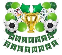 26 Pcs Football Birthday Decorations, Football Balloons Party Decorations Kit, Football Happy Birthday Balloons & Soccer Theme Banner for Kids Party Supplies