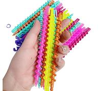 26 Pcs Hair Rollers Plastic Spiral Hair Perm Rod Spiral Rod Barber Hairdressing Styling Curling Perm Rod Hair Curler Salon Tools for Women Girls (6 Inch)