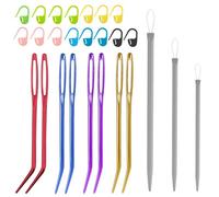 26 Pcs Large Eye Sewing Needles Kit, Yarn Darning Tapestry Needle Big Eye Sewing Needles Bent Tip Hand Sewing Embroidery Needles for Wool Tapestry Weaving Crochet Quilting Beading Project