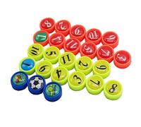 26 Pcs Mini Football Magnets with Bag, BizoeRade Football Training Tactic Board Accessories, Perfect as Whiteboards, Lockers, or Fridge Magnets (Multicolor)