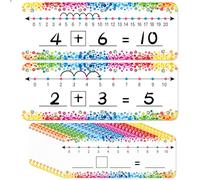 26 Pcs Number Line Dry Erase Board Cards,Double Sided Number Line Math Manipulatives White Board Cards for Kids Teacher Classroom Must Have Math Teaching Supplies