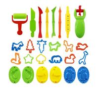 26 Pcs Play Dough Molds Set, Nature-Themed Clay Cutters with Cloud, Flower, Mushroom, Leaf, Creative Arts and Crafts Toys for Kids, Non-Toxic Dough Tools for Ages 3-5 (Style 1)