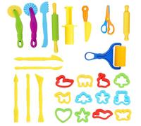 26 Pcs Playdough Accessories, Playdough Set, Play Doh Tools Set for Kids, Educational Toys with Multiple Shapes, Play Dough Cutters and Rollers for Toddlers Boys and Girls