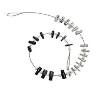 26 Pcs Set Nut and Bolt Thread Checker, Carbon Steel Inch and Metric Thread Size Identifier Gauge, Double Sided Size for Easy Reading, Rust Prevention Design with Dual Ended Male a