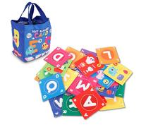 26 Pcs Soft Alphabet Cards Cloth Alphabet Flash Cards with Storage Bag Interactive ABC Flash Cards Multifunctional Alphabet Cards for Toddlers Kids Boys Girls