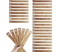 26 Pcs Vinyl Record Dividers, Wooden Record Dividers, Alphabetical A-Z Vinyl Record Storage Dividers,Horizontal and Vertical Vinyl Record Separators for Album CD DVD Media Book Shelf Storages