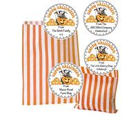 26 Personalised Happy Halloween Stickers & Bags & 26 Business, Farm Shop Nursery