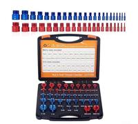 26-Piece Metric & for Imperial Bolt and Thread Gauge Set - Aluminum Screw Size Identifier for -for M24 & 6-32 to 1-12 Threads, with Foam-Organized Case(44pcs-red/Blue)