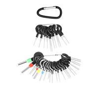 26-Piece Needle Retractor and 1-Piece Black Carabiner, Car Terminal Needle Retractor, Terminal Removal Tool Kit, Metal Storage Buckle, Car Maintenance Tools.