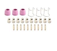 26-Piece Plasma Cutter Consumables Kit for AG-60, for SG-55 & CUT55 - Nozzles, Electrodes, Shield Cups & Wire Guides, .0mm Aperture, Copper-Earthenware