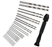 26-Piece Precision Pin Vise Hand Drill Set - Mini Craft Drill for Precision Drilling, DIY Projects, and Model Making - Includes Assorted Drill Bits and Accessories