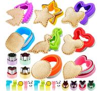 26-Piece Sandwich Cutter & Sealer Kit - Comprehensive Set for Creative bento Boxes and crustless Bread Shaping