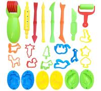 26 Piece Set Playdough Accessories, Playdough Set, Play Dough Tools, Smart Clay Dough Tools Rollers Cutters Extruders Kit, Modeling Tools DIY Creation Educational Toy Accessories, Toddlers Boys Girls
