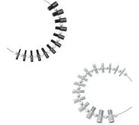 26 Piece Thread Gauge Set For Nut And Bolt Size Identification With Metric And For Imperial Carbon Steel Tools In Silver Black Finish For Professional Mechanics And Diy Enthusiasts Workshop Use