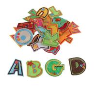 26 Pieces Sewing Embroidery Patch Iron On Alphabet Motif Applique Cartoon
