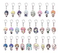 26 Set Projects Sekais Figures Keychain Game Anime Projects Sekais Cosplay Accessories Cute Characters Keyring Pendant Projects Sekais Acryl Chain