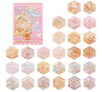 26 Sets DIY 3D Sticker Scene, 3D House Sticker Collection Book with 37 Stickers, Make Your Own Cute Cartoon Sticky Pack, Stickers Therapy Kit for Adults and Children Girls Relief Stress