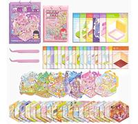 26 Sets Stickers Scene, Mini House Stickers Set for Adults with Tweezers Make Your Own Room Cute Cabin Sticker Scene Therapy for Adults Relief Stress Pass The Time Gift