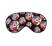 26 Soccer U.S.A. Canada Mexico Blackout Sleep Mask for Side Sleeper Soft Covers for Travel Essentials Nap