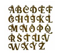 26 Uppercase Letters Suspension Tag Metal Cutting Dies Sets for Card Making