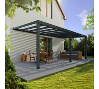 26 x 11 Stockholm Aluminium Patio Cover Grey Clear