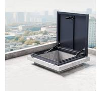 26"x26" Galvanized Roof Access Hatch Cover Plate with Aluminum & Hydraulic Support WeatherResistant Design for Easy Access to Commercial Roofs