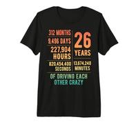 26 Years Married Funny 26th Wedding Anniversary Premium T-Shirt