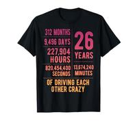 26 Years Married Funny 26th Wedding Anniversary T-Shirt