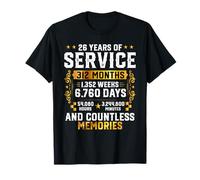 26 Years Of Service 26th Year Work Anniversary Retirement T-Shirt