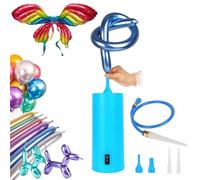 260 Balloon Pump Electric-Portable Air Pump for Twisting & Foil Balloons,Electric Ballon Blower Inflator for All Balloons, w/Extension Tube (Blue-260 Balloon Pump)
