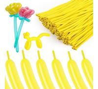 260 Balloons for Balloon Animals, 100Pcs Thick Latex Long Skinny Balloons Twisting for Clowns, Tying Balloon Arches & Party Decorations (Yellow)