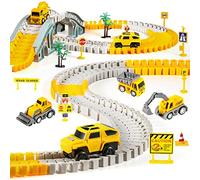 222-Piece Children's Construction Race Track Car Toy Set Smartbies Yellow 1 Pack