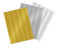 260 Personalised Printed Sticky Stickers - Gold Silver or White Address Labels (Silver)