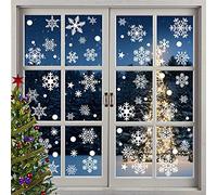 260 Window Decoration Snowflakes Christmas Window Stickers for Winter Parties Snowflakes Window Stickers PVC for Doors Shop Window Display Cabinets Glass Fronts Winter Decoration Christmas Decoration