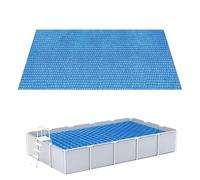 260 x 170 cm Outdoor Solar Pool Cover - Rectangle Swimming Pool Solar Tarpaulin | Foldable Heat Retaining Blanket Insulation Film | Insulation Bubble Film Cover for Swimming Poolside