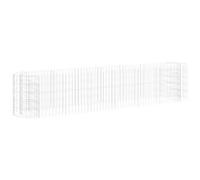 (260 x 50 x 50 cm) vidaXL Gabion Raised Bed Galvanised Iron Gabion Basket Flower Bed Multi Sizes