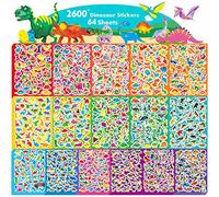 2600+ Incentive Stickers, 64 Sheets Adorable Dinosaurs, 600+ Cartoon Designs Motivational Stickers for Teacher Classroom Reward Gift Encourage Kids to Do Chores Go to The Toilet
