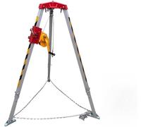 2600 LBS Self-Locking Winch Fall Arrest Tripod Kit, Foldable Confined Space Rescue Equipment for Manhole Entry, OSHA Compliant