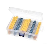 2600 pcs 1/4W Metal Film Resistor Kit 130 Resistance Values from 1 Ohm to 3 Megaohm for Circuit Building and Component Replacement (Boxed)