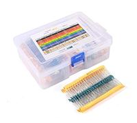 2600 Pieces 130 Values Resistor Kit, 1% Different Resistors 1 Ohm-3M Ohm 1/4W Metal Film Resistors Assortment with Storage Box for DIY Projects