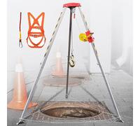 2600IBS Confined Space Tripod Kit, Telescopic aluminum alloy tripod with 7ft Leg Bracket and 98.4' Cable, for Traditional Confined Spaces