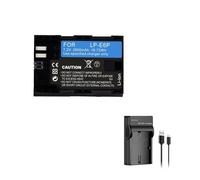 2600mAh LP-E6P LP E6P Cameras Battery Or Charger，Compatible For Canon，For R5 Mark II R6 R7 5DS Mark II 6D Mark II 90D Cameras Battery(1 Battery 1 Charger)