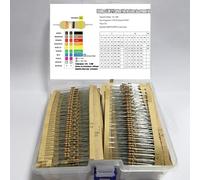 2600Pcs 1/4W 5% 130Values 1R~ 10M Ohm Carbon Film Resistors Assorted Kit Resistance 5% Tolerance Pack AMNzOgOdL