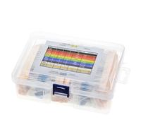 2600pcs 130 Values 1/4W 0.25W 1% Metal Film Resistors Assorted Pack Kit Set Lot Resistors Assortment Kits Fixed capacitors CZAOINCU(With Box)