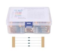 2600Pcs 130 Values 1/8W 0.125W 1% Metal Film Resistors Pack Set Resistors Assortment Kits Fixed Capacitors
