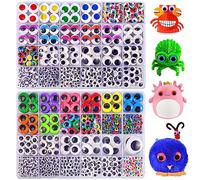 2600PCS Googly Eyes Self Adhesive for Crafts 48 Styles Sticker Eyes Multi Colors and Sizes Wiggle Eyes, Googly Eyes for DIY