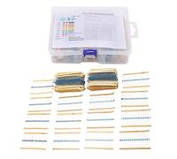 2600Pcs Metal Film Resistor Kit, 130 Values 0.25W 1Ω - 10MΩ Assortment, ±1% Tolerance with Storage Box, for Electronics DIY Projects, Circuits, and Communication Equipment