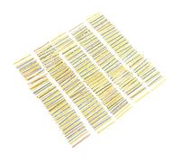 2600Pcs Metal Film Resistor Kit,130 Values 1Ohm3Ohm 1 or 4w Assorted Set Adopt High Temperature Vacuum Coating Technology Electronic Components for Breadboard Power DIY
