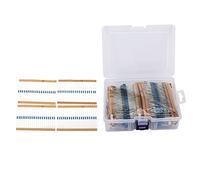 2600Pcs Resistance Set, Metal Film Resistor Kit with 130 Values, 1/4W 1% Precision Carbon Composite Resistors for DIY Projects and Electrical Experiments, Durable Alloy Material
